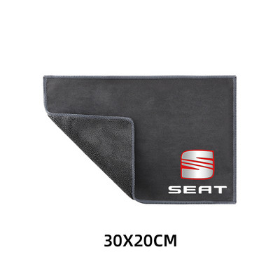 Prosop absorbant de pluș cu două fețe pentru mașină, cârpă de curățare pentru uscare pentru Seat cupra FR+ Ibiza Leon Altea Belt Racing