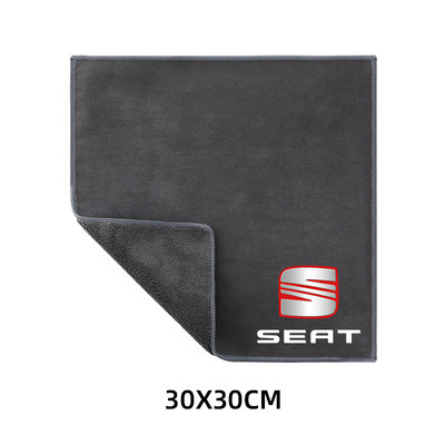 Prosop absorbant de pluș cu două fețe pentru mașină, cârpă de curățare pentru uscare pentru Seat cupra FR+ Ibiza Leon Altea Belt Racing