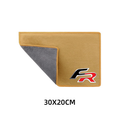 Prosop absorbant de pluș cu două fețe pentru mașină, cârpă de curățare pentru uscare pentru Seat cupra FR+ Ibiza Leon Altea Belt Racing
