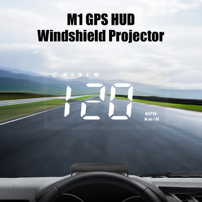 Calculator de bord Proiector pentru parbriz Sistem de alarmă pentru viteză Proiector Afișaj pentru mașină Head Up Display M1 GPS HUD Vitezometru