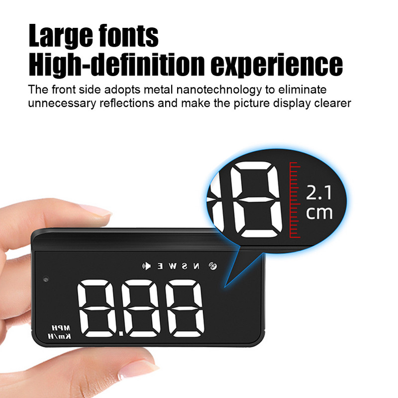 Calculator de bord Proiector pentru parbriz Sistem de alarmă pentru viteză Proiector Afișaj pentru mașină Head Up Display M1 GPS HUD Vitezometru