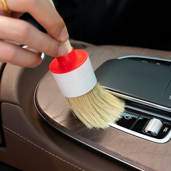 5PCS Четка за детайли на екстериора на автомобила Четки за косми от глиган за почистване на автомобили Инструменти за детайли на автомобила Четка за почистване на таблото