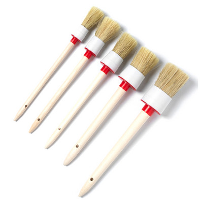 5 buc. perie pentru detalii pentru interiorul exterior al mașinii Perie cu păr de mistreț pentru curățarea mașinii Instrumente de detaliu automate Perie de curățare a tabloului de bord