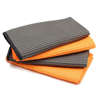 2PC Ručnik za pranje automobila Čišćenje stakla Voda Sušenje Čišćenje prozora od mikrovlakana Brisanje automatskih detalja Waffle Weave za kuhinjsku kupaonicu 40*40cm