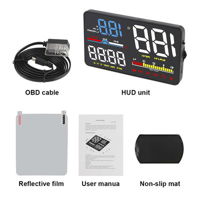 HUD Auto OBD2 Head Up Display Computer de bord Vitezometru Proiector Parbriz Instrumente de diagnosticare Accesorii digitale pentru automobile