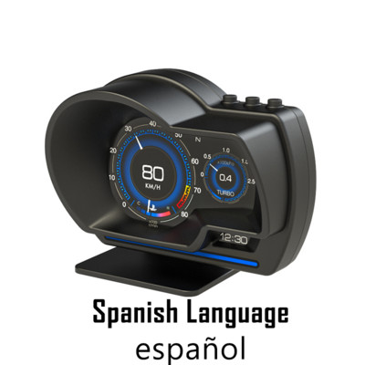 OBD 2 GPS Dual System Digital 9 Head-up Display Auto OBDii Gauge Digital Security Monitoring Alarmă de supraviteză Temperatura apei și uleiului