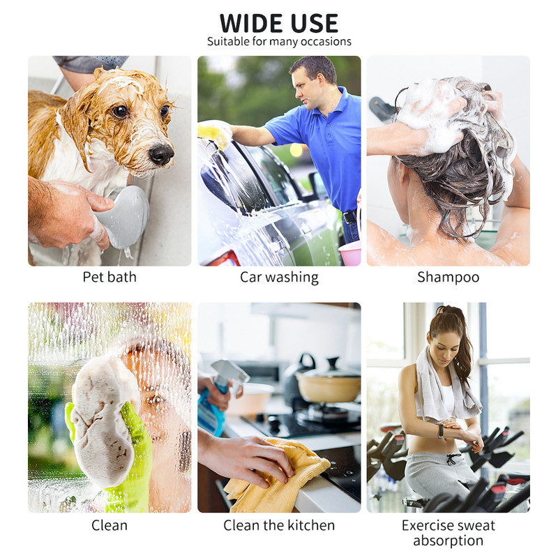 Prosop de curățare din microfibră 1/3/5 buc. Îngroșați cârpă moale pentru uscare Detergent pentru caroserie auto Prosoape de spălat cu două straturi, cârpe curate 30x60cm