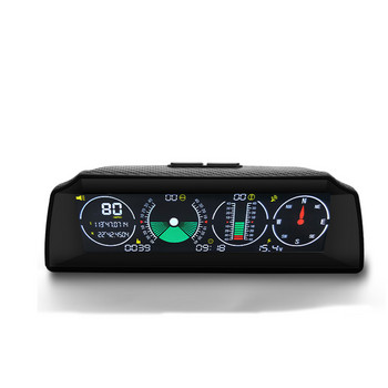 GPS Speed Slope Meter X90 HUD Head Up Display Altitude Meter Compass MPH KM/H inclinometer