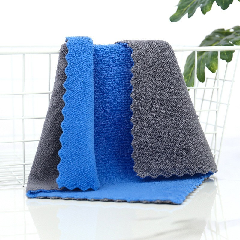 30x30cm-es mikroszálas törülköző Mikroszálas törülközők autóhoz Dupla rétegű extra puha tisztító szárító törlőkendő autómosó rongyok