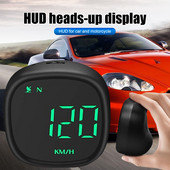 Afișaj cu cap în sus pentru mașină HUD GPS universal 2.0" LCD cu iluminare din spate proiector pentru parbriz Oprire automată Alarmă de supraviteză Oboseală Conducere km/H MPH