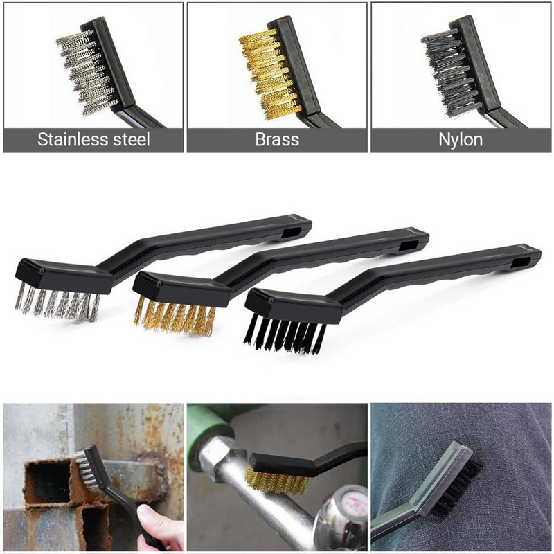 Set de perii pentru detalii auto, 11 buc. Perii pentru instrumente de curățare auto, perie electrică de găurit, seturi de curățare a prafului, murdăriei din piele auto