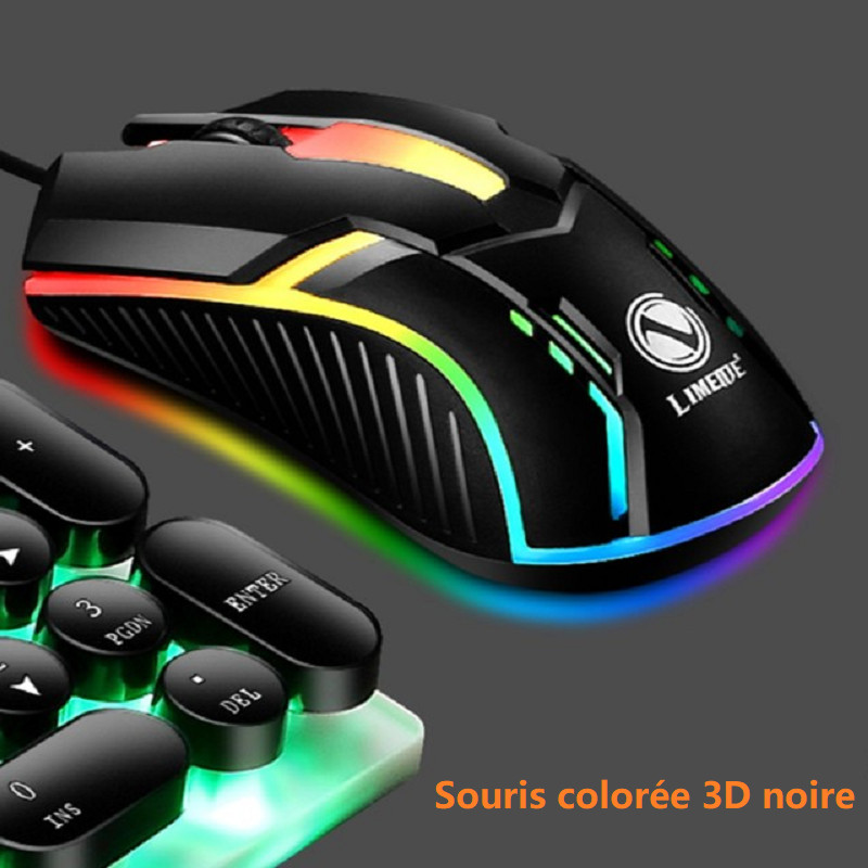 Mouse de gaming cu fir USB de 1200 DPI Mouse optic de computer pentru PC, laptop, 3 taste, Mouse ergonomic, Lumină LED, Mouse mecanic strălucitor de noapte