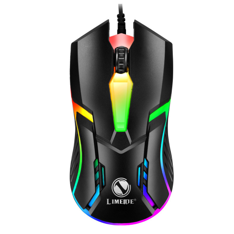 Mouse de gaming cu fir USB de 1200 DPI Mouse optic de computer pentru PC, laptop, 3 taste, Mouse ergonomic, Lumină LED, Mouse mecanic strălucitor de noapte