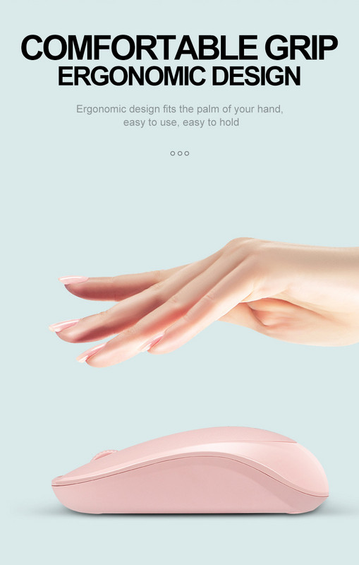 Mouse-ul wireless portabil cu trei butoane, cu economisire de energie inteligentă, automată, este potrivit pentru laptop-uri PC