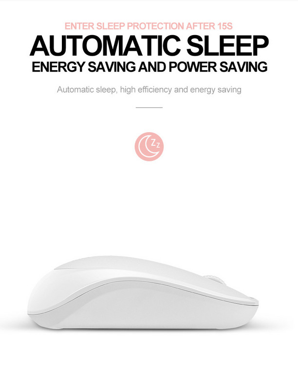 Mouse-ul wireless portabil cu trei butoane, cu economisire de energie inteligentă, automată, este potrivit pentru laptop-uri PC