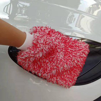 Инструменти за почистване на автомобили Микрофибърни коралови поларени ръкавици за миене на автомобили Противоплъзгащи се абсорбиращи вода Автоаксесоари Три цвята 190x280 мм