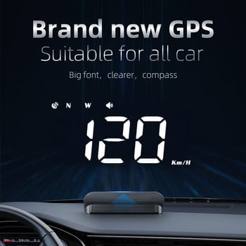 Car HUD M1 GPS Head Up Display Παρμπρίζ Ταχύτητα προβολής με συναγερμό υπέρβασης ταχύτητας Υπενθύμιση κούρασης οδήγησης για όλα τα αυτοκίνητα