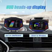 HUD auto OBD2 GPS Head-Up Display Inclinometru Vitezometru digital Busolă Contor pantă Afișaj Alarma de supraviteză Accesorii auto