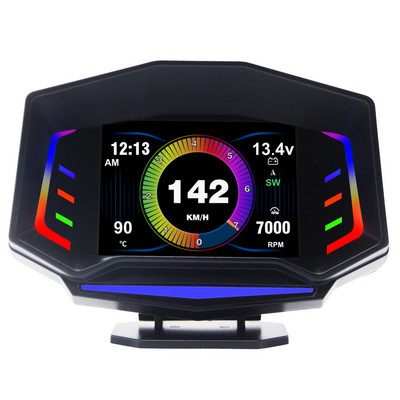 HUD auto OBD2 GPS Head-Up Display Inclinometru Vitezometru digital Busolă Contor pantă Afișaj Alarma de supraviteză Accesorii auto