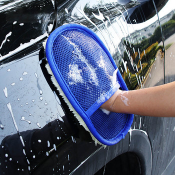Вълна за стайлинг на автомобили Меки ръкавици за миене на автомобили Четка за почистване Ръкавици Продукти за грижа за перални машини за мотоциклети Аксесоари за автомивка в наличност