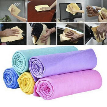 Έγχρωμο νέο Magical Auto Care Suede PVA Deerskin Chamois Towels Καθαρισμός αυτοκινήτου Τσαμ Πετσέτα Πλύσιμο Πανί Σφουγγάρι Υπεραπορροφητικό Τυχαίο