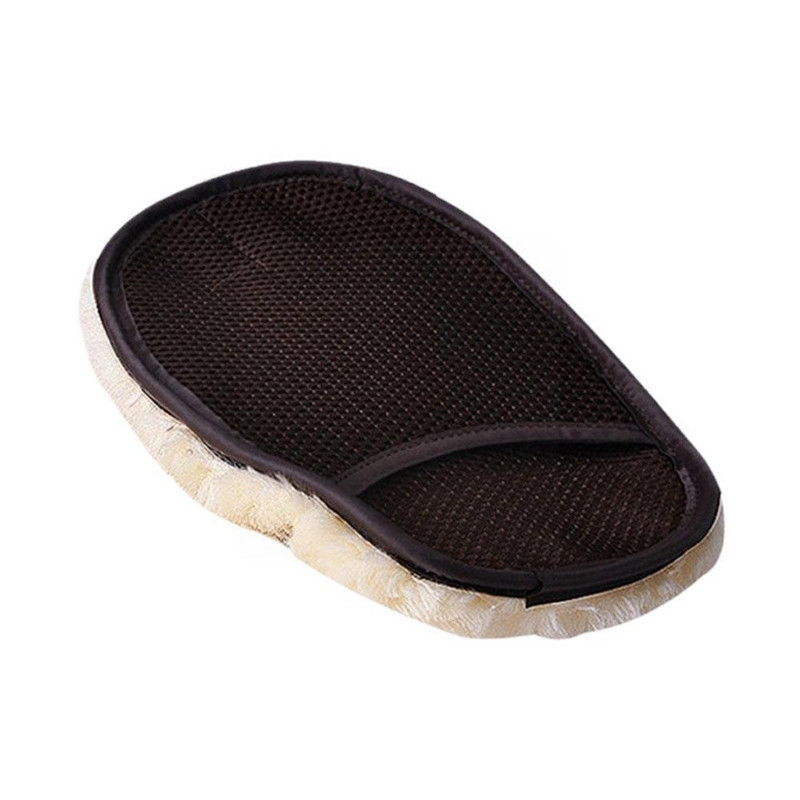 Mănuși de lână pentru spălătorie auto Îngroșată lână căptușită cu lână de pluș Detalii pentru mașini Mănuși pentru mașini de catifea Frumusețe pentru spălătorie auto Materiale de curățare D5F8