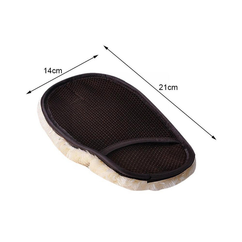 Mănuși de lână pentru spălătorie auto Îngroșată lână căptușită cu lână de pluș Detalii pentru mașini Mănuși pentru mașini de catifea Frumusețe pentru spălătorie auto Materiale de curățare D5F8