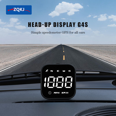 ZQKJ G4S HUD Αξεσουάρ Auto Electronics System GPS Head Up Display Ψηφιακό ταχύμετρο Συναγερμού ταχύτητας Εργαλεία LED για όλα τα αυτοκίνητα