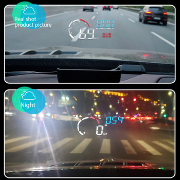 WIIYII M10 OBD2 Auto Car HUD Ενσωματωμένος υπολογιστής Km/H MPH Head Up Dislay Ταχύμετρο Προβολή παρμπρίζ σε τζάμι αυτοκινήτου