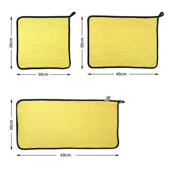 Микрофибърна кърпа за автомивка Почистване на автомобила Кърпа за сушене Подгъв Грижа за автомобила toalla Микрофибърна кърпа Детайлна кърпа за автомиене на кола