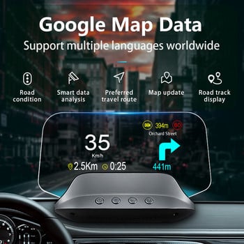 OBDHUD C3 Plus OBD2 HUD Προβολέας αυτόματης πλοήγησης GPS EOBD Ταχύμετρο Head Up Display Αξεσουάρ αυτοκινήτου Υπολογιστής οχήματος