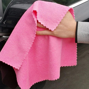 Микрофибърна кърпа за почистване, добра абсорбция на вода, плътен цвят, 35 см детайлна кърпа за сушене за кола