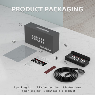 WYOBD M5 HUD Head Up Display OBD2 Computer de bord Proiector pentru parbriz Afișaj digital pentru mașină Vitezometru Accesorii auto