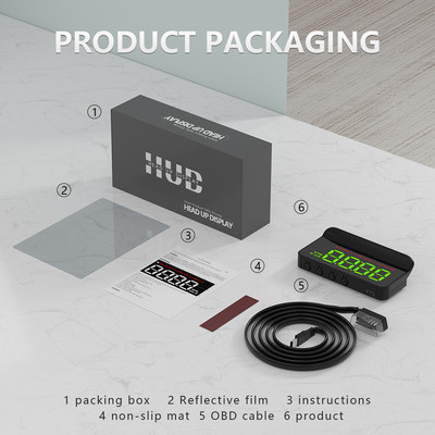 WYOBD M5 HUD Head Up Display OBD2 Computer de bord Proiector pentru parbriz Afișaj digital pentru mașină Vitezometru Accesorii auto