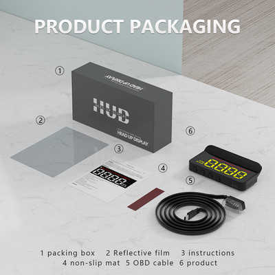 WYOBD M5 HUD Head Up Display OBD2 Computer de bord Proiector pentru parbriz Afișaj digital pentru mașină Vitezometru Accesorii auto