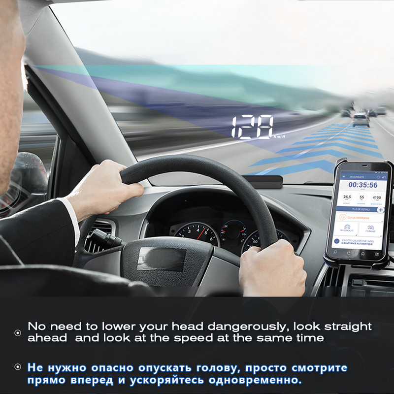 WYOBD M5 HUD Head Up Display OBD2 Computer de bord Proiector pentru parbriz Afișaj digital pentru mașină Vitezometru Accesorii auto