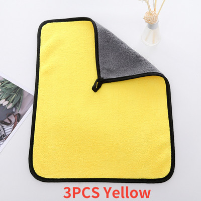 Bossnice 3 buc Prosop din microfibră pentru spălătorie auto, extra moale, pentru curățarea mașinii, pentru uscare, cârpă pentru îngrijirea mașinii, pentru detalii pentru spălarea mașinii, prosop Never Scrat