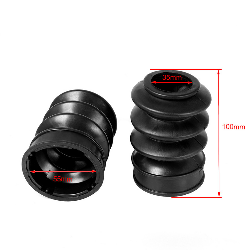 1 pereche de cizme pentru furcă față de 39 mm pentru motociclete pentru Harley Sportster XL 883 1200, protecție pentru furci din cauciuc negru