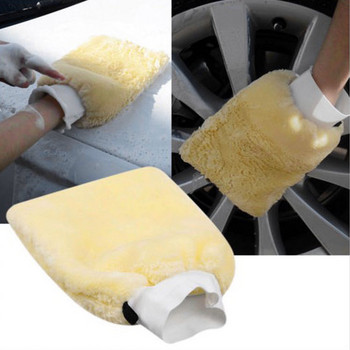 1 ζεύγος 24x16cm Lambswool Μαλακό Γάντι καθαρισμού αυτοκινήτου Γάντι καθαρισμού αυτοκινήτου Φροντίδα πλυντηρίου μοτοσικλέτας Βαφή αυτοκινήτου Εργαλείο φροντίδας πλυσίματος