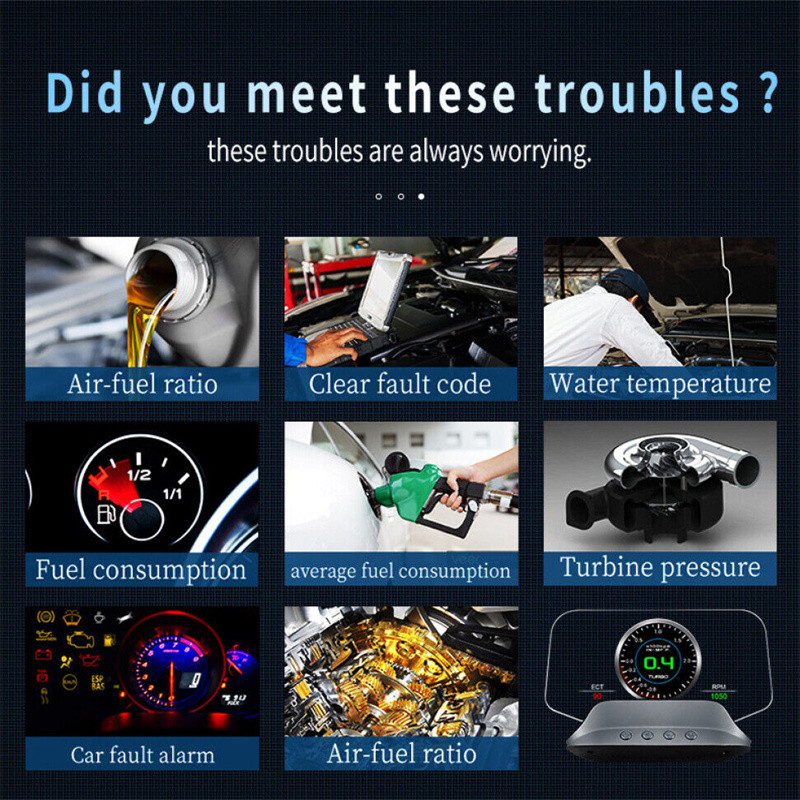 C3 Plus OBD2 HUD Proiector de navigație automată GPS EOBD Vitezometru Head Up Display Accesorii auto Computer de bord