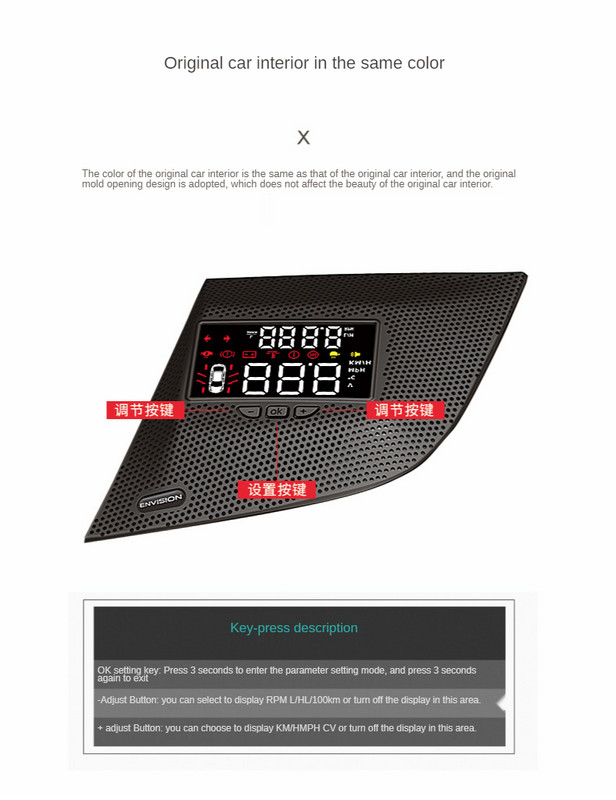 Accesorii electronice auto de înaltă calitate Head Up Display HUD pentru Mitsubishi pentru Acura Car HUD Head Up Display Vitezometru digital