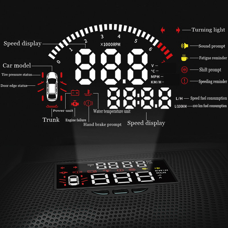 Accesorii electronice auto de înaltă calitate Head Up Display HUD pentru Mitsubishi pentru Acura Car HUD Head Up Display Vitezometru digital