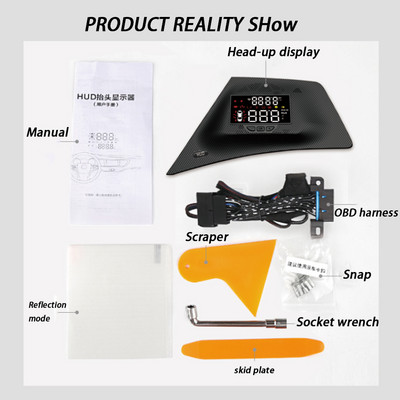 Vitezometru OBD2 HUD cu afișaj pentru mașină pentru Mitsubishi pentru Acura 2018 Proiector pentru parbriz Accesorii digitale electronice auto