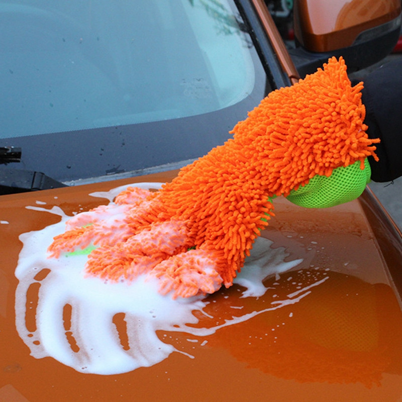 1 buc Mănuși de spălat auto din microfibră ultra-luxe Instrument de curățare a mașinii pentru uz casnic Perie de curățare multifuncțională pentru detaliu mănuși de spălat