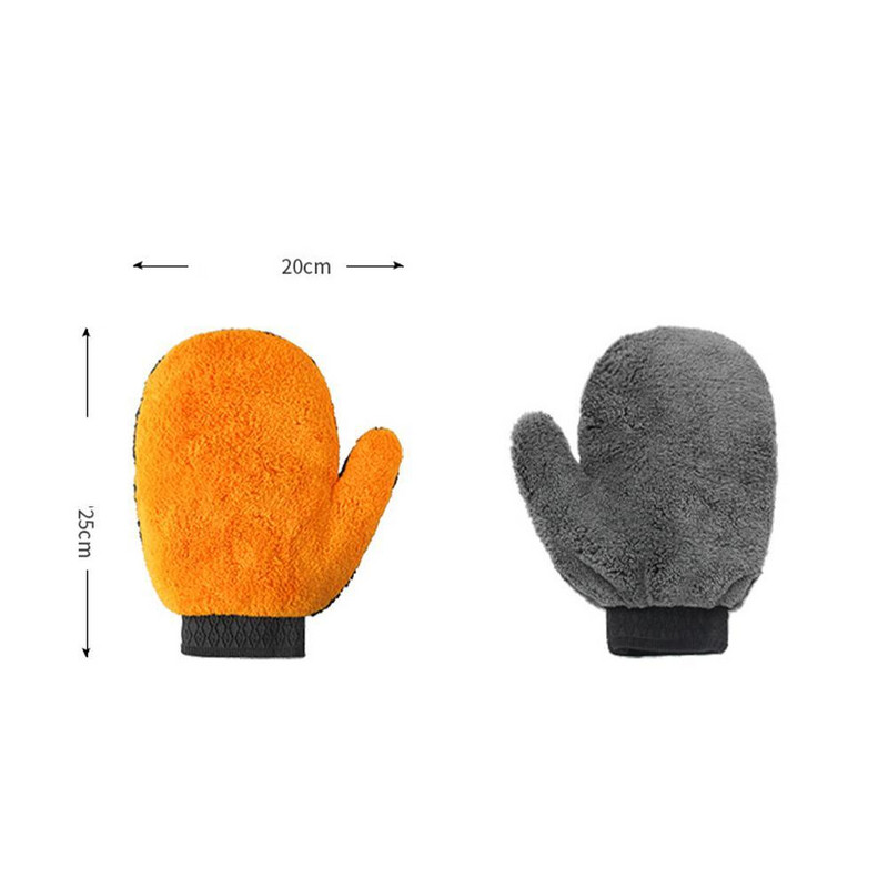Μαλακό Coral Fleece Γάντια Πλυντηρίου Αυτοκινήτων Καθαρό Παράθυρο Πόρτα Βελούδινη Απορρόφηση Νερού Απαλή Φροντίδα Έπιπλα Γυαλί Πλυντήριο Καθαρισμού Σκόνης