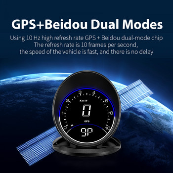 G6 GPS HUD Car Head Up Display Προβολέας παρμπρίζ γενικής χρήσης ταχύμετρο USB Συναγερμός υπέρβασης ταχύτητας Υπενθύμιση κούρασης οδήγησης