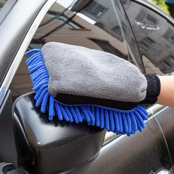 Αναλώσιμα καθαρισμού γαντιών διπλής όψης βούρτσα αυτοκινήτου Care Auto Care Microfiber Chenille Gloves αδιάβροχο χοντρό κερί αυτοκινήτου