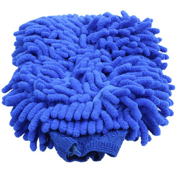 2x Premium Microfiber Chenille Super Absorbent Wash and Wax Gands, Γάντια Πλυντηρίου Αυτοκινήτων (Μπλε)