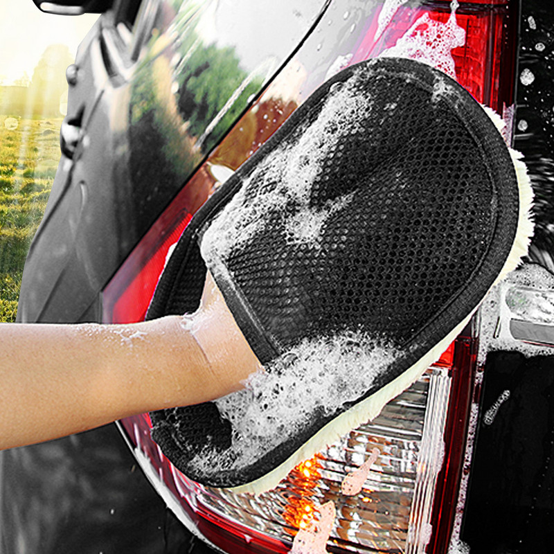 Mănuși din lână pentru spălat mașini, ștergere pentru șampon lichid, cârpă din microfibră, pentru curățare automată, mănuși pentru praf.