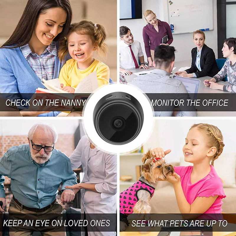 Cameră IP HD1080P Securitate Acasă Wireless Wifi Mini Cameră mică CCTV Viziune nocturnă în infraroșu Detectare mișcare Slot card SD Audio